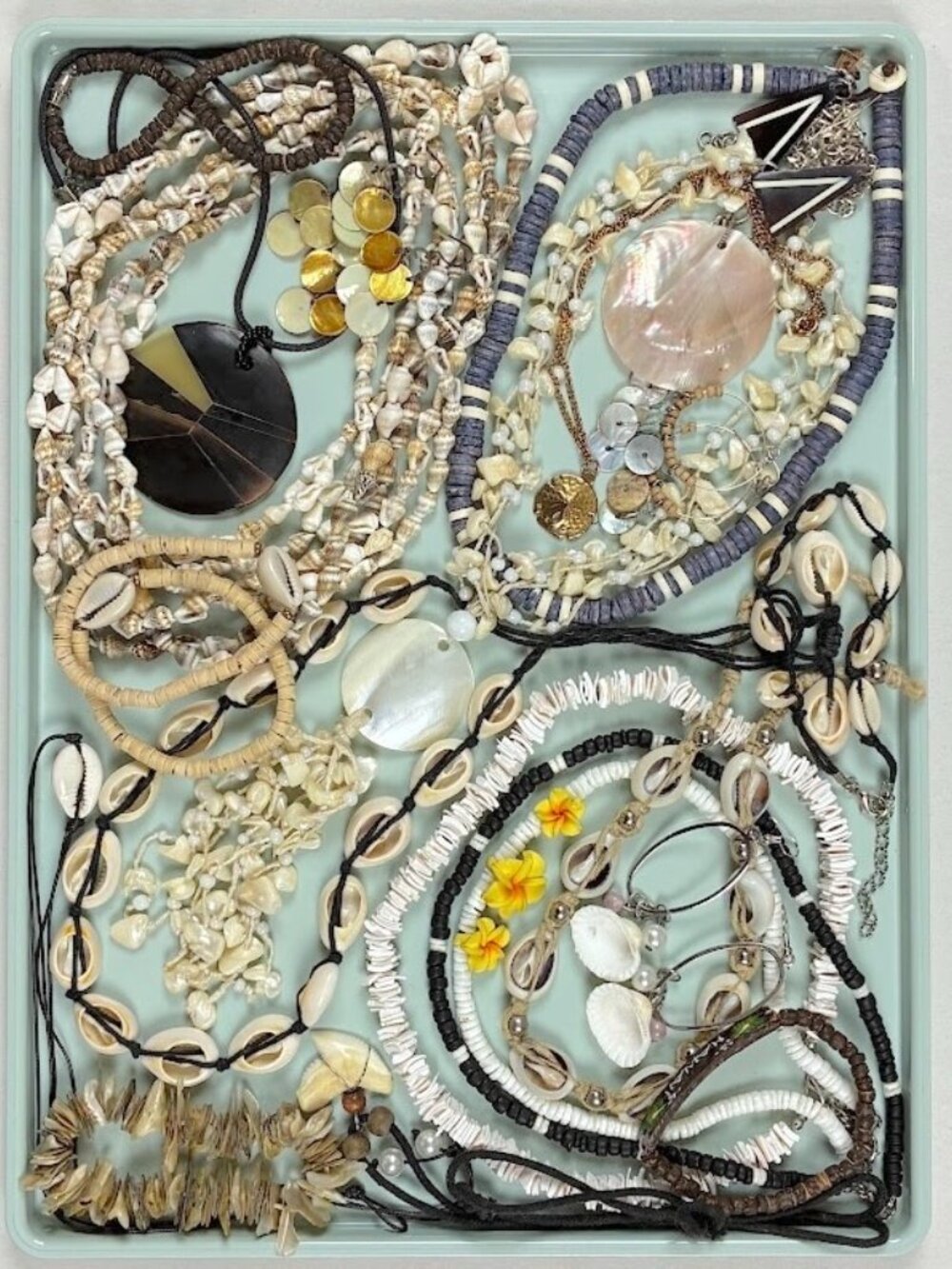 Jewelry Lot Neutral Shell Wearable Craft Halloween Costume 25 pcs. -1 lb